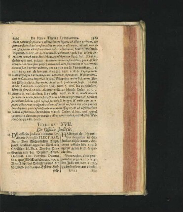 Titulus XVII. De Officio Iudicis.
