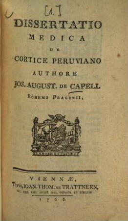 Diss. med. de cortice Peruviano