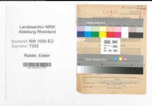Entnazifizierung Edwin Raider, geb. 21.05.1908 (Amtsgerichtsrat)
