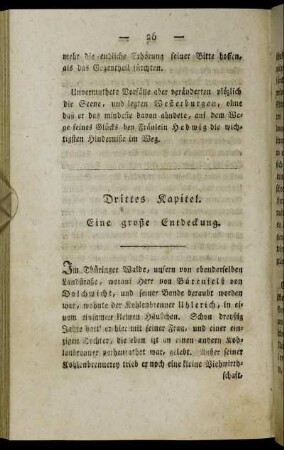 Drittes Kapitel. Eine große Entdeckung.