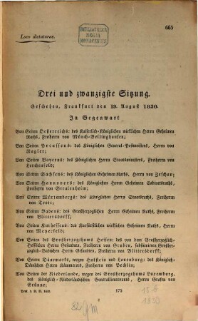 Protokolle der Deutschen Bundesversammlung. [15],[b.] 1830 = Sitzung 22 - 42 = Aug. - Dez.