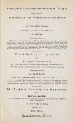 Verlag der H. Laupp'schen Buchhandlung in Tübingen