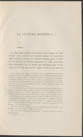 La cultura estética
