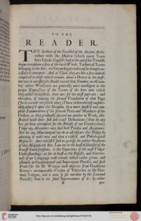 To the reader