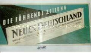 Werbeschild "NEUES DEUTSCHLAND"