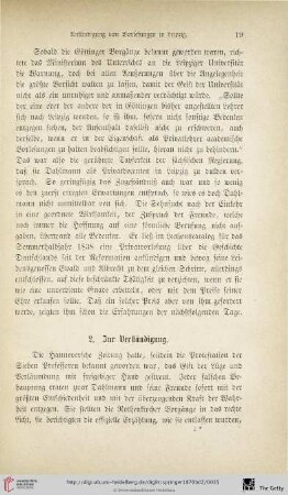 2. Zur Verständigung