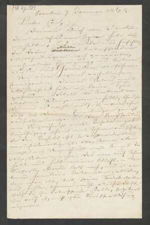 Brief an Carl Mendelssohn Bartholdy : 07.01.1863