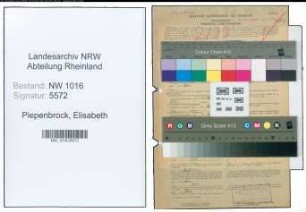 Entnazifizierung Elisabeth Piepenbrock , geb. 11.11.1906 (Lehrerin)