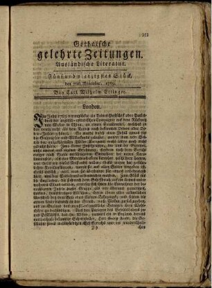 Fünf und vierzigstes Stück, den 7ten November, 1789.