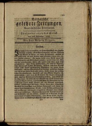 Fünf und vierzigstes Stück, den 7ten November, 1789.