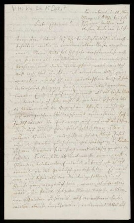 Brief von Wilhelm Christoph Friedrich Arnold an Nikolaus Ludwig Arnold und Marie Dorothea Juliane Ernst