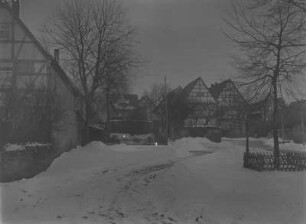 Dresden, Altgorbitz, Ortsteil Ober-Gorbitz, Ortsansicht im Winter