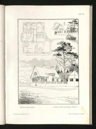 Tafel 30: Entwurf zu einem Landhaus