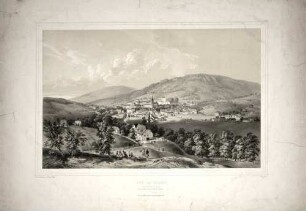 Vue de Baden prise au dessus de la promenade de Lichtenthal