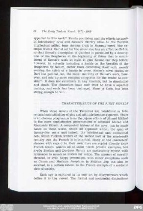 Characteristics Of The First Novels