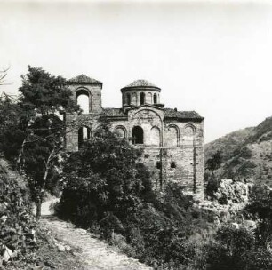 Assenowgrad, Bulgarien. Burg des Zaren Ivan Assen II. Kirche (13. Jh.)