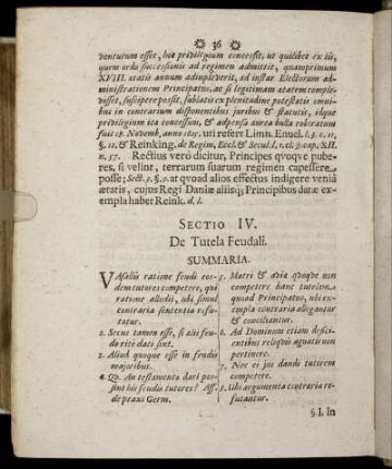 Sectio IV. De Tutela Feudali.