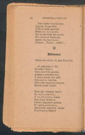 Himno : (Para los niños de una escuela)