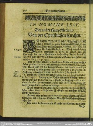 Der ander HauptArticul, Von der Christlichen Kirchen