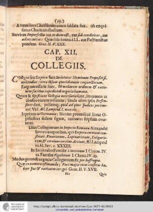 CAPUT XII. DE COLLEGIIS.