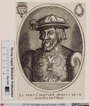 Bildnis Heinrich (Henri) I., König von Frankreich (reg. 1031-60)