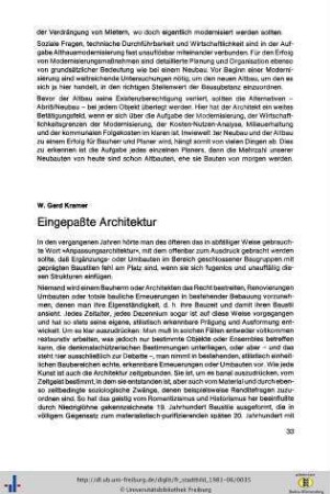 Eingepaßte Architektur
