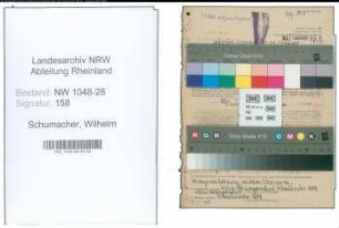 Entnazifizierung Wilhelm Schumacher , geb. 26.05.1896 (Postbeamter)