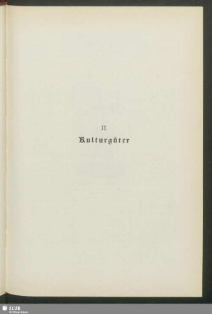II. Kulturgüter