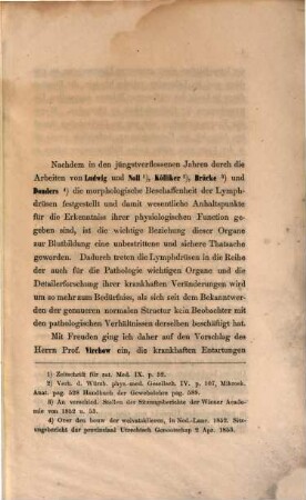 Beiträge zur pathologischen Anatomie der Lymphdrüsen
