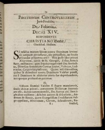 De Felonia. Decas XIV.