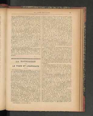 La Navigation sur le Tigre et l'Euphrate.