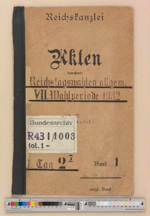 Reichstagswahlen. - VII. Wahlperiode (1932)