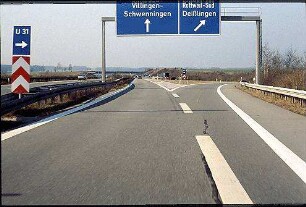 Einfahrt in Tangente (Singen Richtung Rottweil)