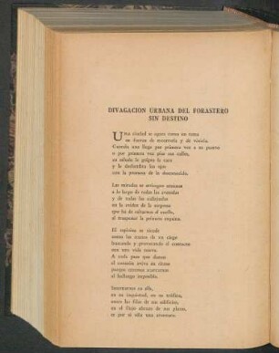 Divagación urbana del forastero sin destino