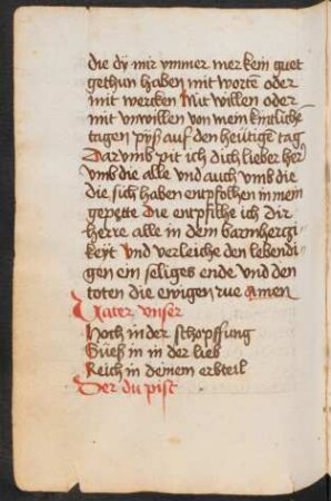 Paraphrase des Vaterunser, dt.