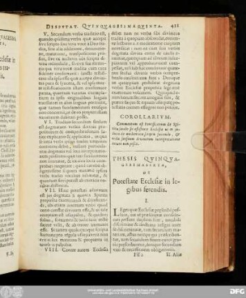 Thesis Quinquagesima Sexta, De Potestae Ecclesiae n legibus ferendis.