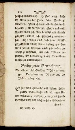 Sechzehente Betrachtung. - Zwey u. zwanzigste Betrachtung.