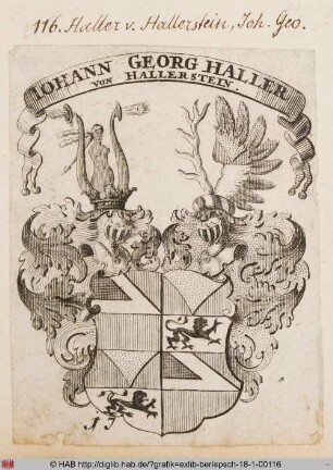 Wappen des Johann Georg Haller von Hallenstein