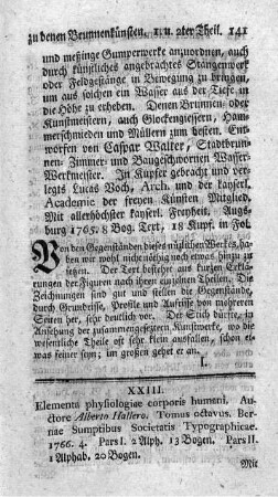 Elementa physiologiae corporis humani. Tom.VIII. P.I.II.