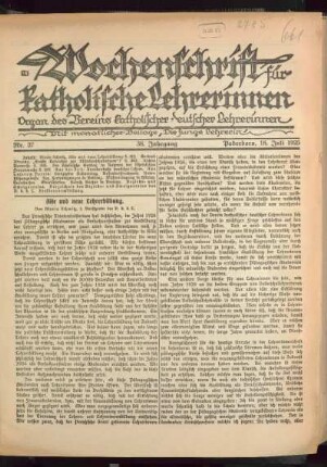 Alte und neue Lehrerbildung