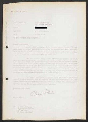 Brief an Gerard Mortier an Salzburger Festspiele, 20.01.1994