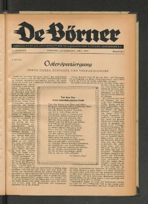 19. Jahrgang, Hamburg-Langenhorn, April 1954, Nummer 4