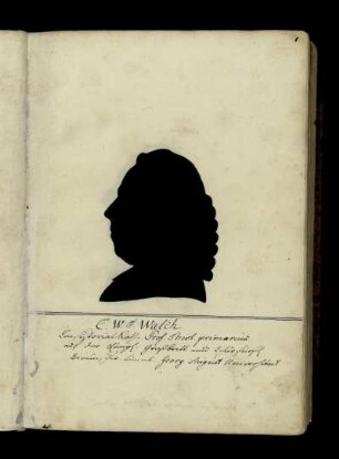 C. W. F. Walch Consistorial-Rath. Prof. Theol. primarius auf der Königl. Großbritt. und Churfürstl. Braunschw. Lüneb. Georg August Universitaet.