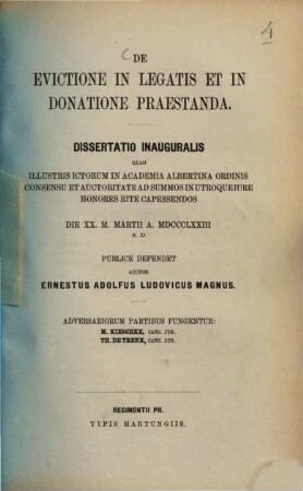 De evictione in legatis et in donatione praestanda