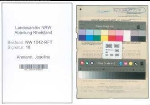 Entnazifizierung Josefine Ahmann , geb. 09.12.1909 ()