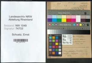 Entnazifizierung Ernst Schuetz , geb. 01.10.1888 (Beamter)