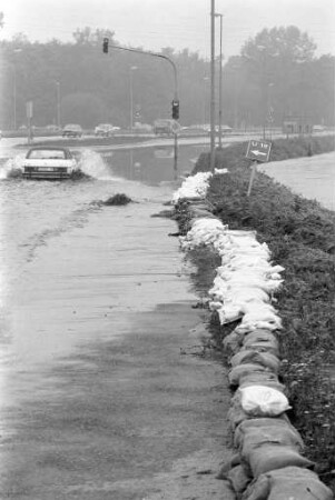 Hochwasser von Rhein und Alb