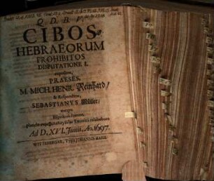 Cibos Hebraeorum prohibitos expositos : Disp. I.
