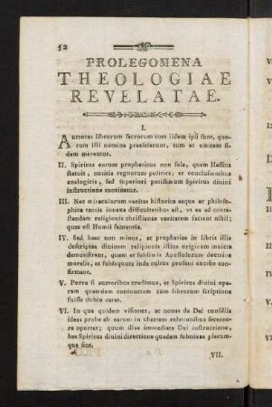 52-63, Prolegomena Theologiae Revelatae