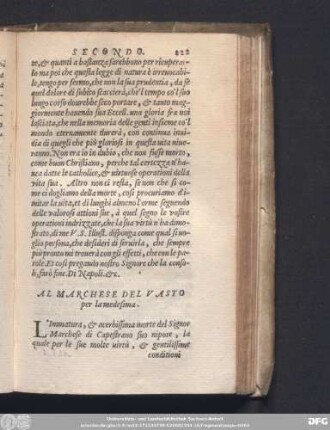 Al Marchese Del Vasto per la medesima.